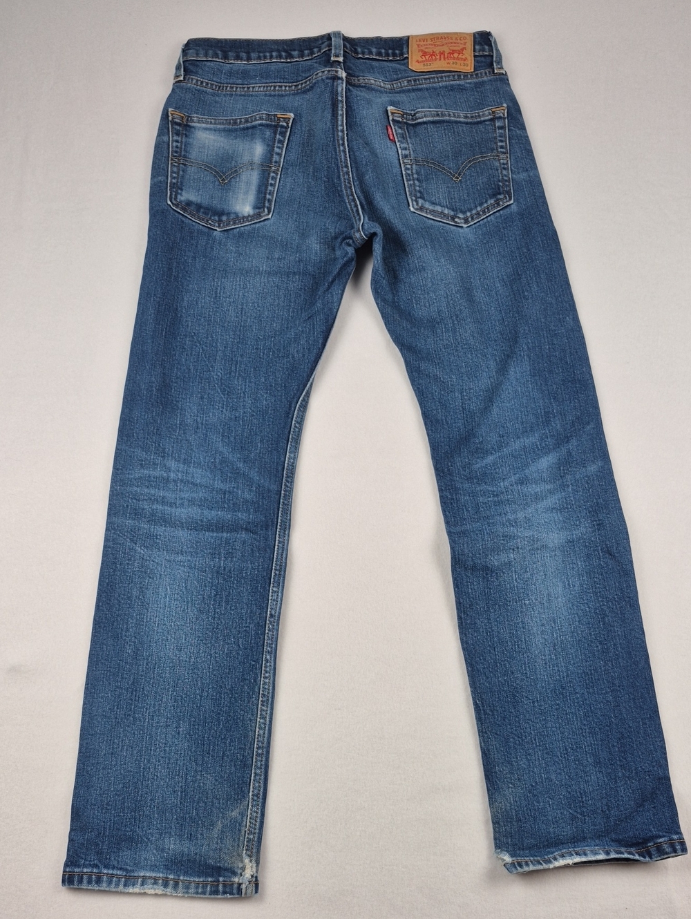 Levis 511 Slim Fit Jeans Mens 30x32 Medium Wash Distressed Whiskered Denim